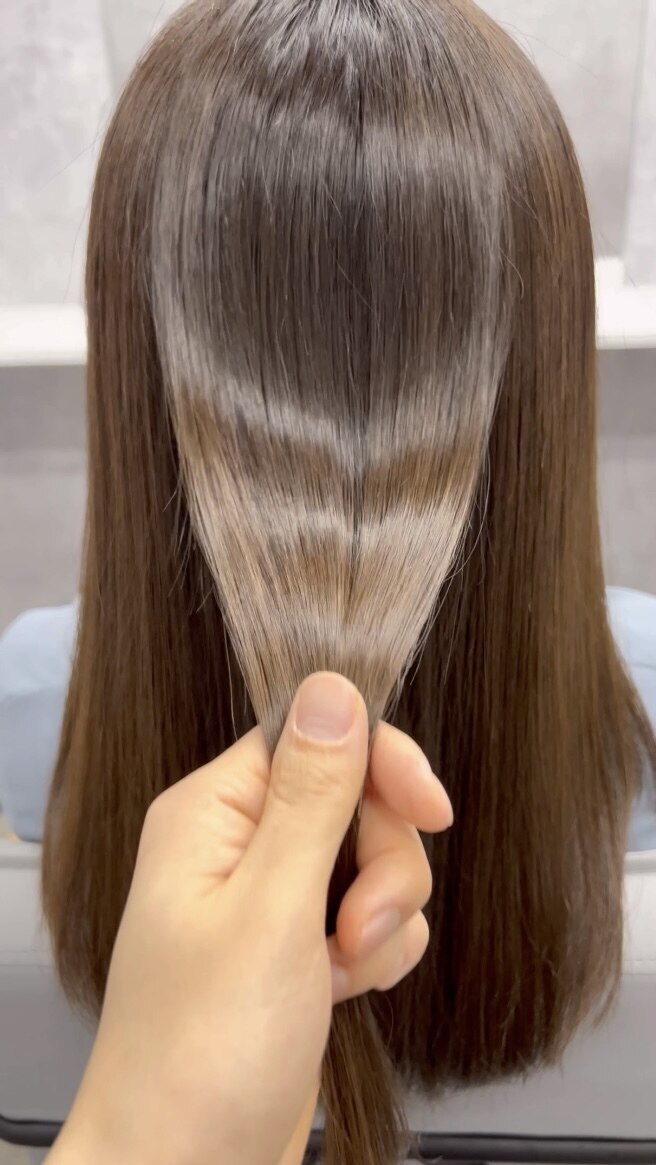 カット＋カラー＋髪質改善トリートメント　\18000