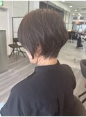 大人ラフウェーブ20代30代40代ボブブラウンスウィングショート
