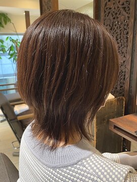 ヘアリゾート粋 トゥジュ 池袋東口店(tujuh) ショートレイヤー/オリーブベージュ
