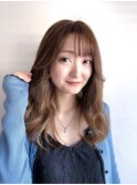 ハイライトカラー/ミルクティーベージュ/韓国ヘア