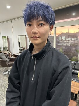 ヘアメイク エイト キリシマ(hair make No.8 kirishima) ナチュラルマッシュ　ブルーブラック