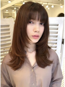 リコバイアフロート(riko by afloat) くびレイヤー/切りっぱなし/黒髪/韓国[stylist竹田]