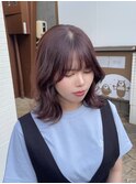 韓国ヘア/くびれミディ/バイオレットカラー