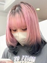 ウィコ 新宿(WICO)&nbsp;ライトピンク×デザイン[新宿駅/ワンレン/ダブルカラー/小顔]