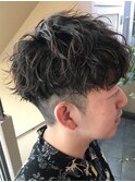 波巻きスパイラルパーマメンズマッシュパーマツイストパーマ