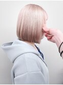 :ぱっつんボブディ切りっぱなしボブ顎ラインボブ内巻きボブ