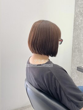 プレジールバイラファブリック(PLAISIR by LA FABRIQUE) PLAISIR/佐々木　グラボブ　丸みボブ　顎ラインボブ　草加