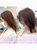 上品レイヤーカットくびれヘアローズブラウンミディアムレイヤー
