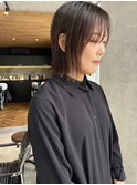 丸みない切りっぱなしボブ　髪質改善カラー