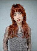 【GEEKS渋谷】ミディアムレイヤー/ウルフ/20代30代/ワンブリーチ
