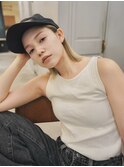 【ブリーチ2回】ミルクティーベージュ×キャップ