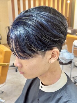 ディア 大宮店(DIA) 大宮毛流れニュアンスパーマブルーブラックハイライトメッシュ