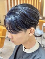 ディア 大宮店(DIA) 大宮毛流れニュアンスパーマブルーブラックハイライトメッシュ