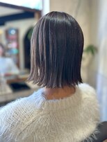 ヘアリゾート粋 ティガ 池袋店(tiga)&nbsp;透明感グレージュ/ミディアム/切りっぱなしボブ