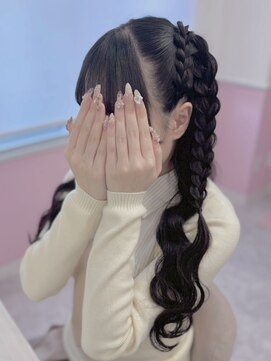 ミント(MINT) 編み上げ×三つ編みハーフツイン☆