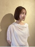 【王道愛され】切りっぱなしボブ×艶カラー