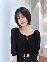 フォト 新宿三丁目(foto)&nbsp;地毛風縮毛矯正韓国風顔まわりレイヤー小顔ボブ切りっぱなしボブ