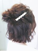結婚式に＊ボブハーフアップ