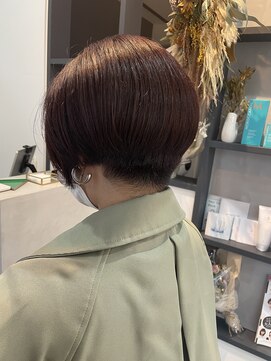 シエン(CIEN) ショート/刈り上げ/マニッシュ/レッド/ピンク