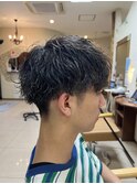 波巻きパーマ