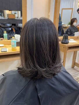 ラゴム 池袋(LAGOM) 切りっぱなしボブ/美髪/ピンクブラウン[池袋/髪質改善]