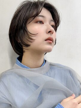 ミンクス 青山店(MINX) 切りっぱなしボブ美髪ピンクブラウンベリーショート