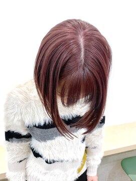 セイドット リー(Say. Ree) Say.ラベンダーピンクダブルカラーワインレッド ボブ表参道原宿