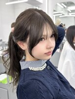 韓国ヘア　2wayバング  レイヤーカット くびれヘア  顔周り/