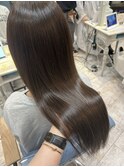 オリーブアッシュ×髪質改善カラー