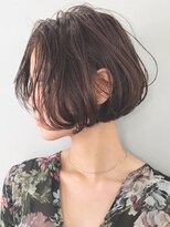 ボブおくれ毛美髪ショートミディアム_ba165331