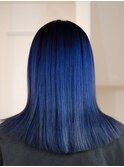 ＊シルバーに落ちる◎ネイビー×アイスブルーグラデーション