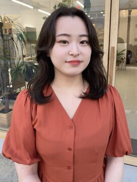 ミリ 奈良店(mm) オリーブ/近鉄奈良/暗髪/グレージュ/学割/奈良/くびれ/顔周り