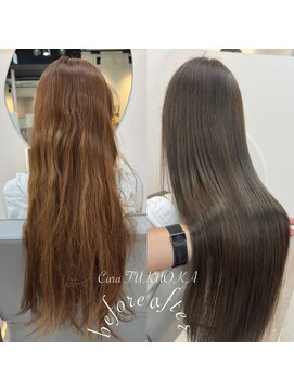 カラ フクオカ(Cara FUKUOKA) オリーブベージュ《福岡ブリーチなし透明感カラー》