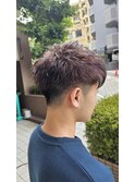メンズ刈り上げ×ブリーチオンカラー