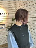  【岡山】大人女性に人気◎艶と透明感のラベンダーショートボブ