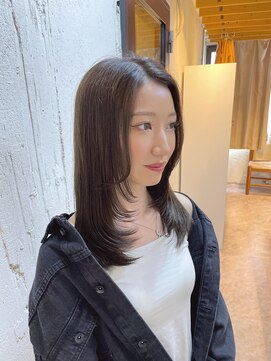 エイト 福岡天神店(EIGHT fukuoka) ダークグレー×レイヤーカット