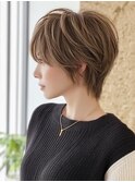【40代50代60代】くびれショートボブ／面長丸顔◎／抜け感ヘア