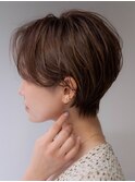 大人ショート前髪なしハンサムショート30代40代50代