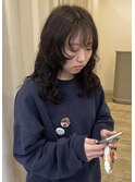 ロングパーマとチョコレートブラウン