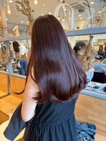 グラッド ナチュラル ヘアー(glad NATURAL HAIR) ツヤ感カシスブラウン×まとまるロングスタイル