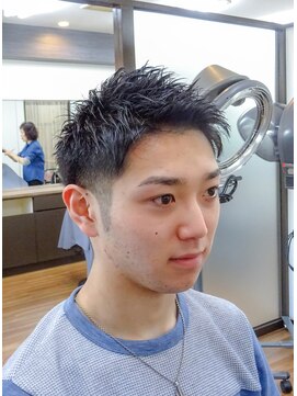 ヘアージャンティ(HAIR GENTIL) メンズ　ベリーショート【 ツーブロック × アップバング 】