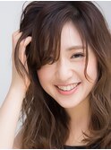 【丸顔カバー◎】抜け感あるウェットスタイル/20代30代40代