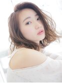 ワンレン ミニマムボブ X ベージュカラー【Aman hair】吉祥寺