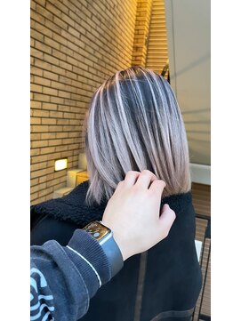 ラフ 難波店(LAFF) #黒髪#ボブルフ#ネビージュ#小顔#ワンレン