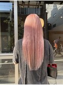 ピンクカラー/ハイトーンロング/ブリーチカラー