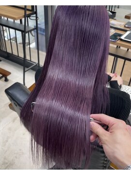 イキプラスディードットログ 大和八木駅前店(ikii+D.Log) パープルケアブリーチダブルカラーハイトーンカラー 大和八木