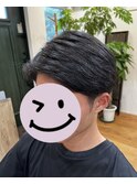 七三分けマッシュ