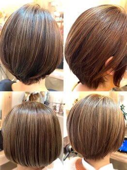 モンプルポ(momp repos)の写真/髪と頭皮のケアを考えたカラー剤を使用しダメージレスな仕上がりに!大人女性のお悩みに寄り添います。