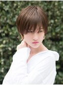 20代30代大人可愛いグレージュベリーショート