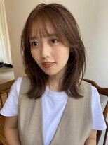 大人かわいいくびれヘア/顔まわりレイヤー/小顔シースルー前髪
